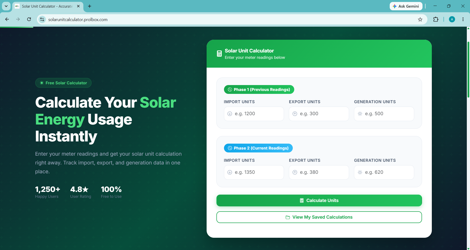 Second Solar Unit Calculator - Screenshot 21